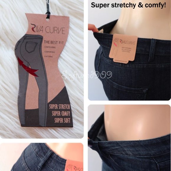 Last☝️Distressed Dark Blue High Waist Skinny Jeans - Picture 5 of 8